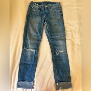 MOTHER ‘Looker Ankle Fray’ Jeans